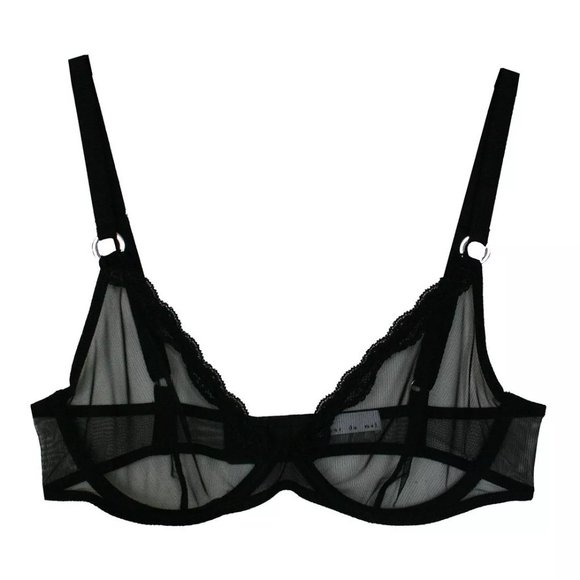 Fleur du Mal Tule and Lace Bra - 34D - Picture 2 of 4